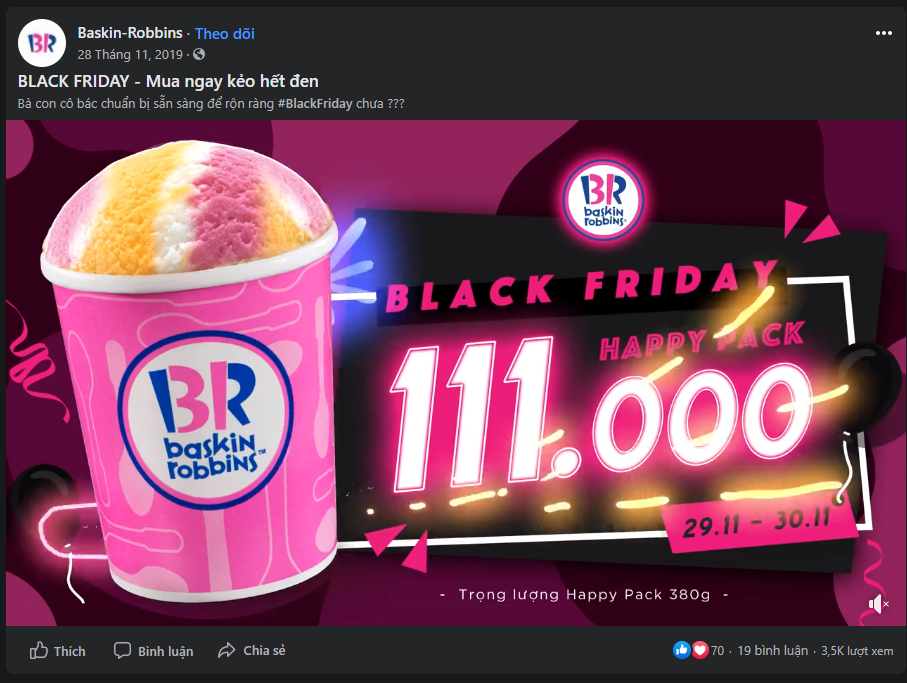 Tính khan hiếm - Baskin Robbins