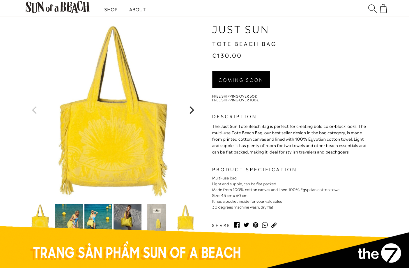 Thiết kế website bán hàng - Trang bán hàng Sun of a beach