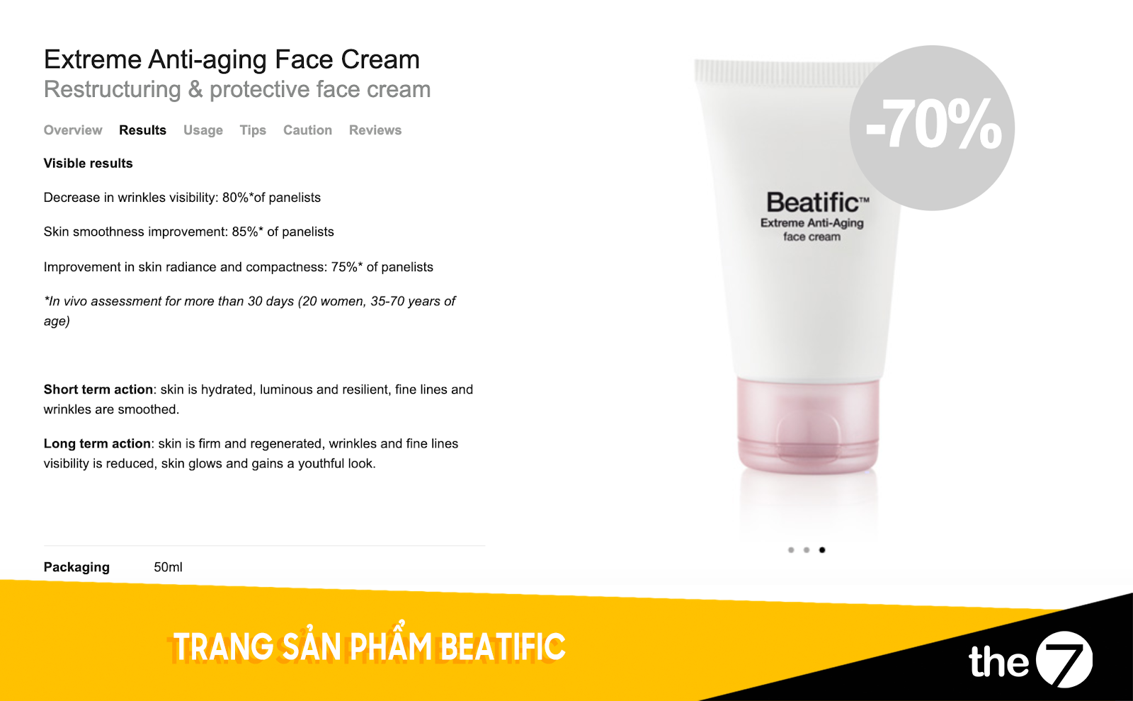 Thiết kế website bán hàng - Trang bán hàng Beatific