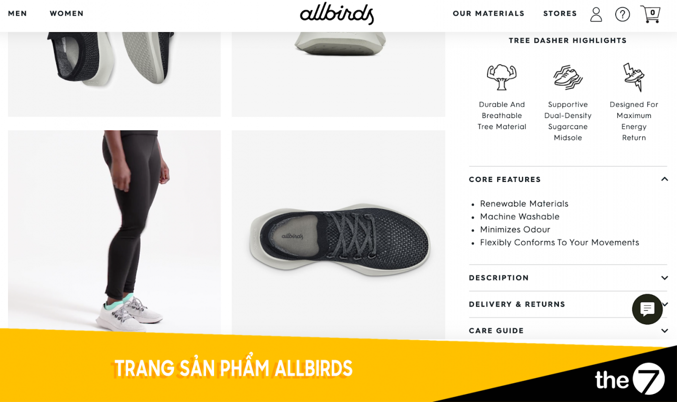 Thiết kế website bán hàng - Trang bán hàng Allbirds