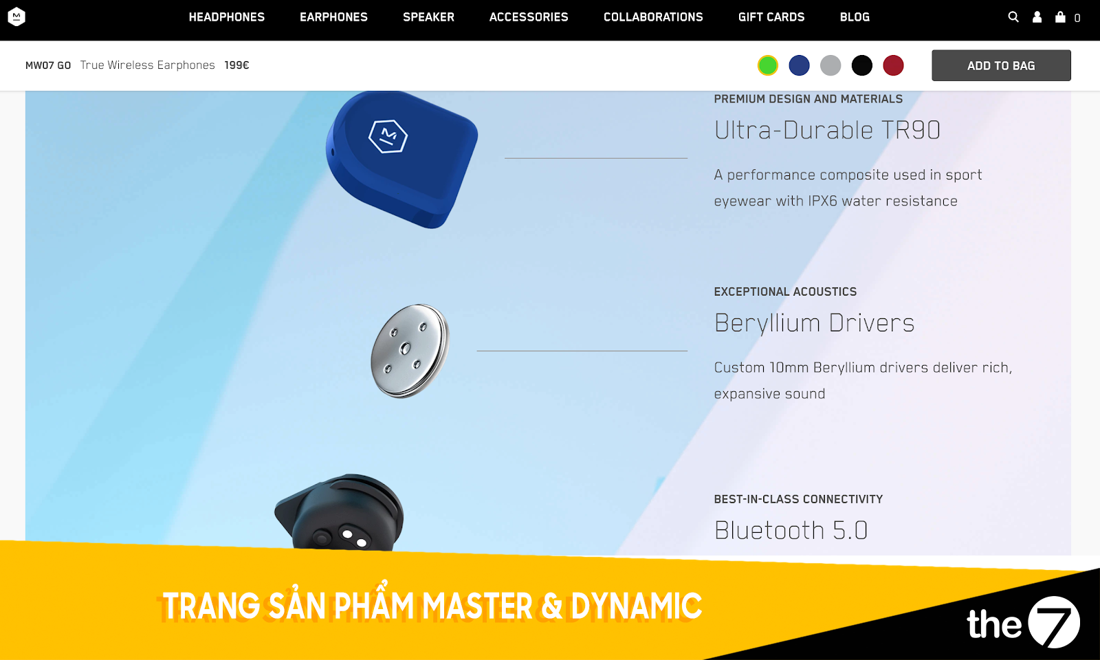 Thiết kế website bán hàng - Trang bán hàng Master & Dynamic