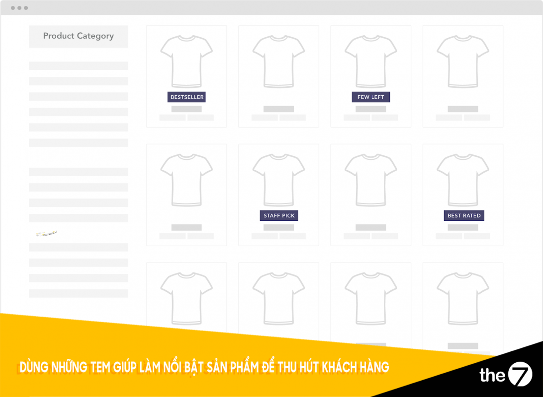 Dùng tem làm nổi bật sản phẩm