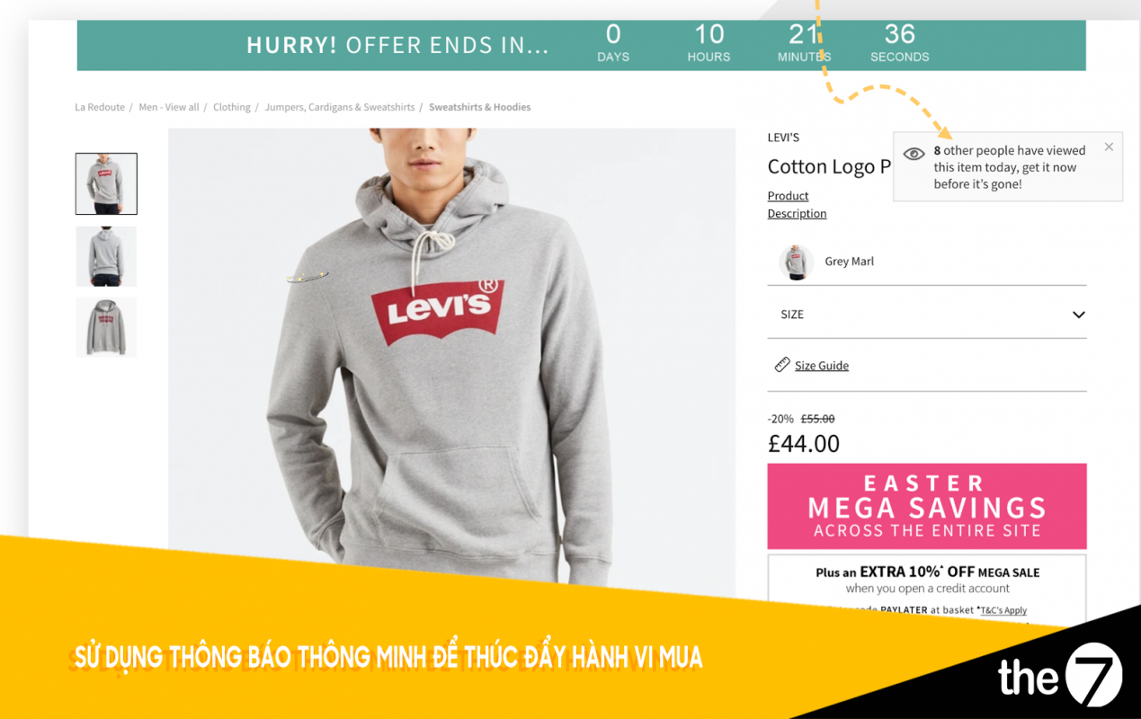 Tối ưu phễu marketing bằng thông báo thúc đẩy hành vi người mua