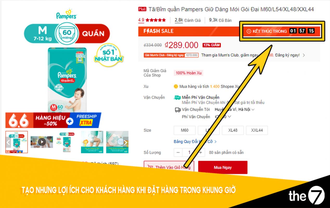 Giao diện trong chi tiết sản phẩm