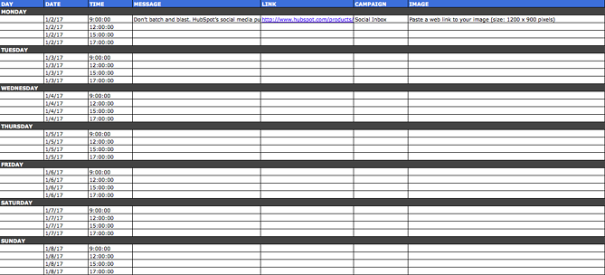 mẫu kế hoạch content marketing
