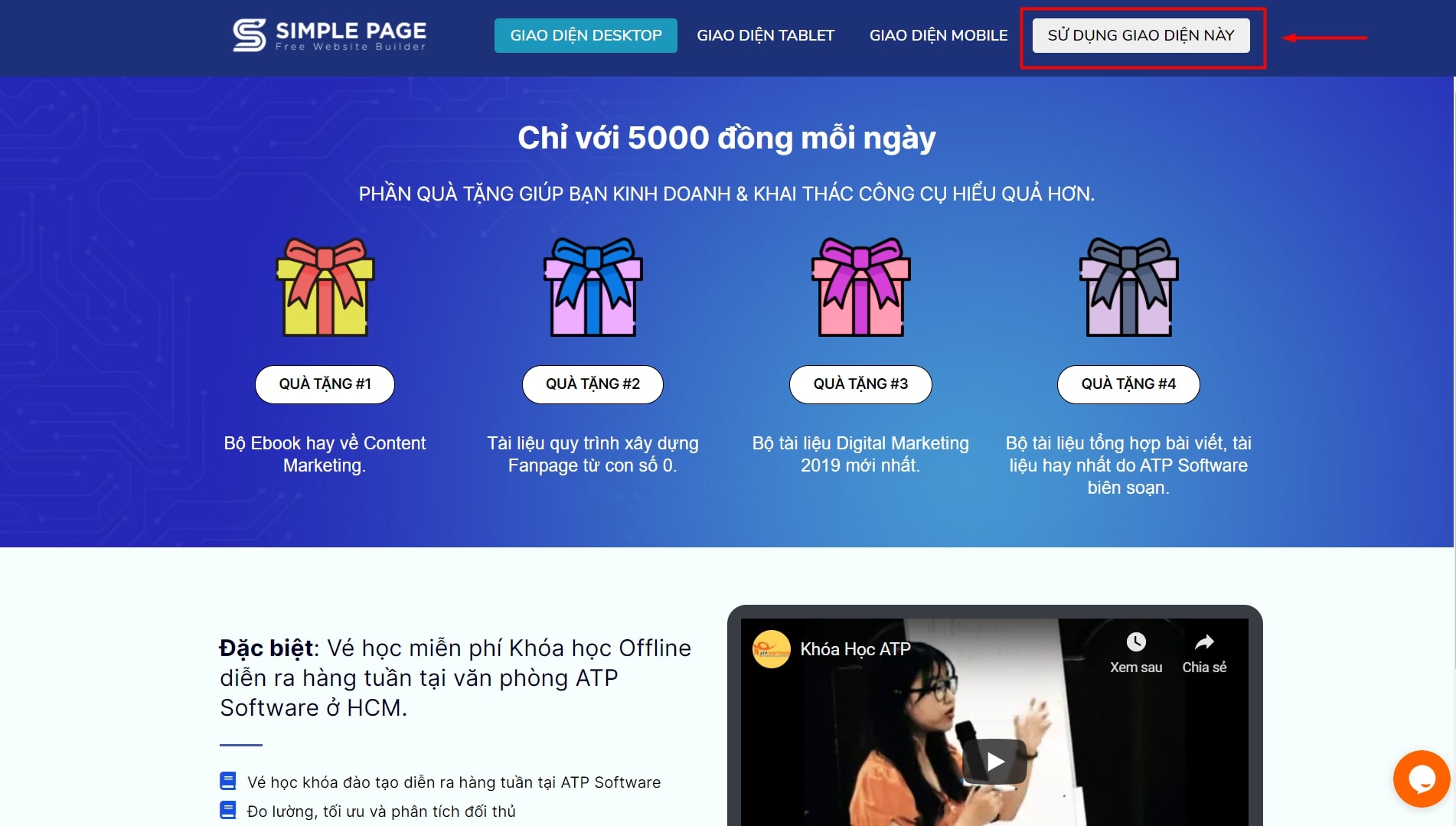 landing page là gì