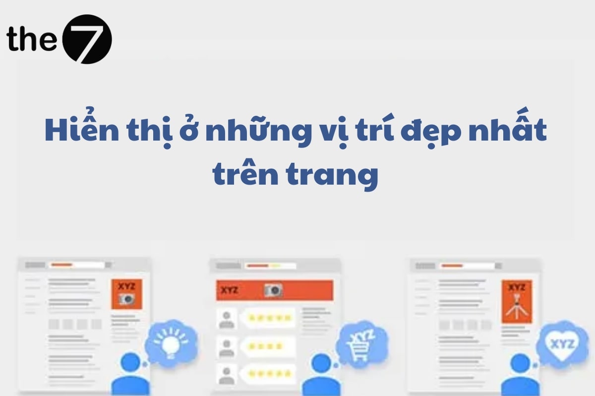 Hiển thị ở những vị trí đẹp nhất trên trang