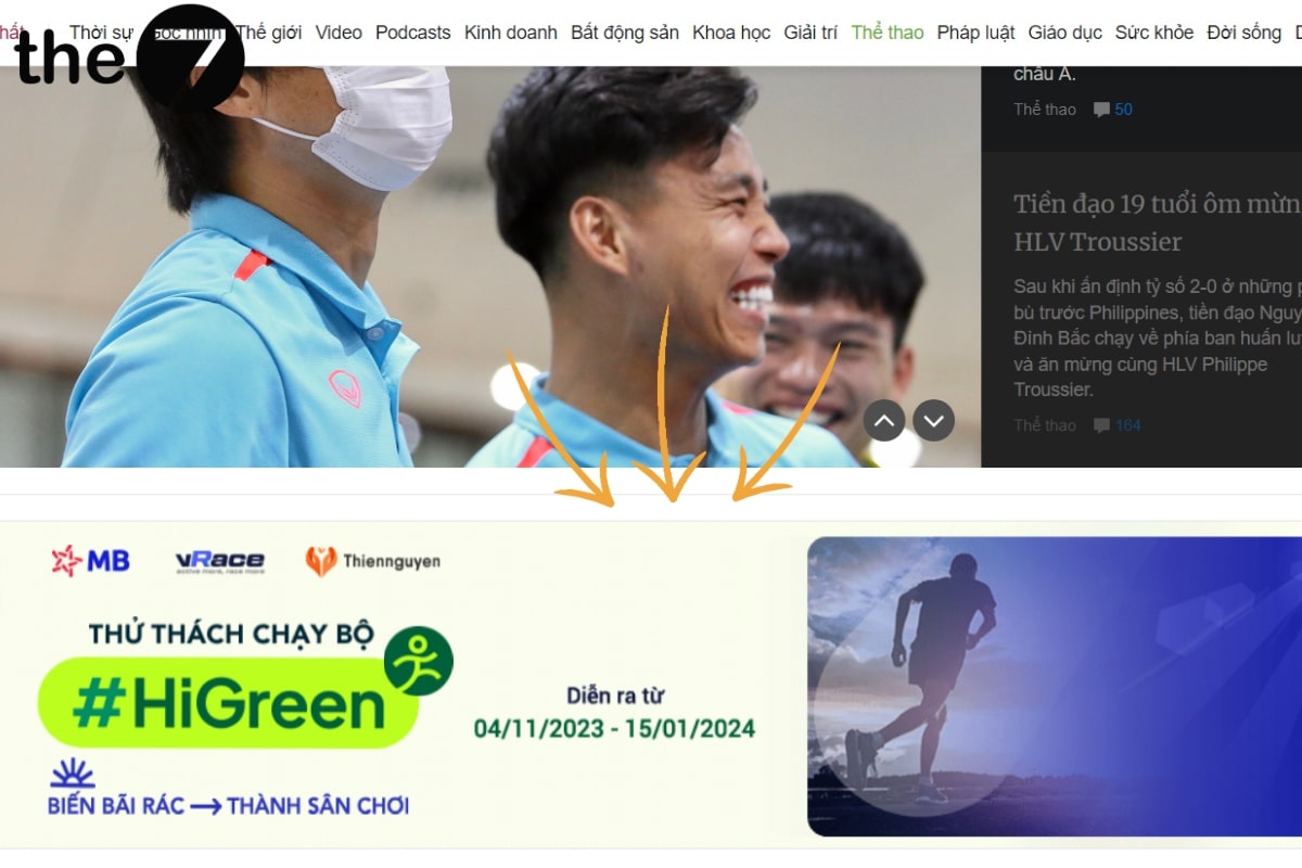 Quảng cáo sự kiện “Thử thách chạy bộ” - Mục thể thao của báo dân trí