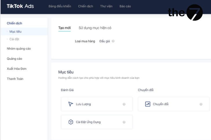 Cài đặt quảng cáo trên tiktok