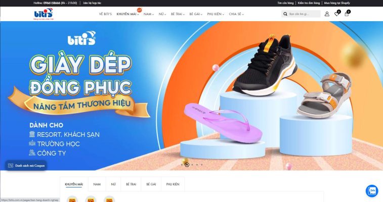 Trang chủ của Biti's