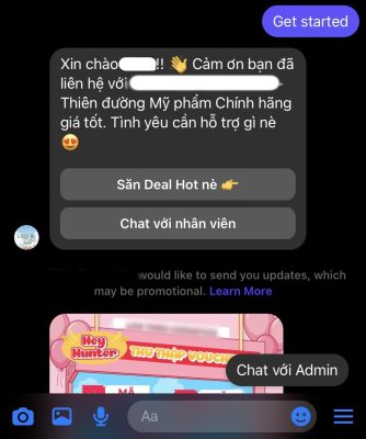 Ví dụ về Chatbot