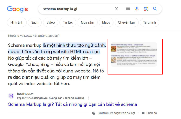 Ví dụ về Featured Snippets kết hợp ảnh