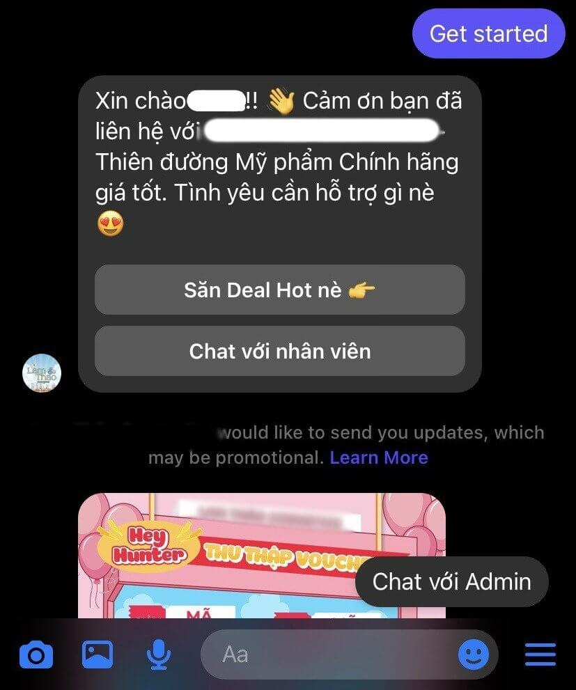 Sử dụng chatbot cho SMM