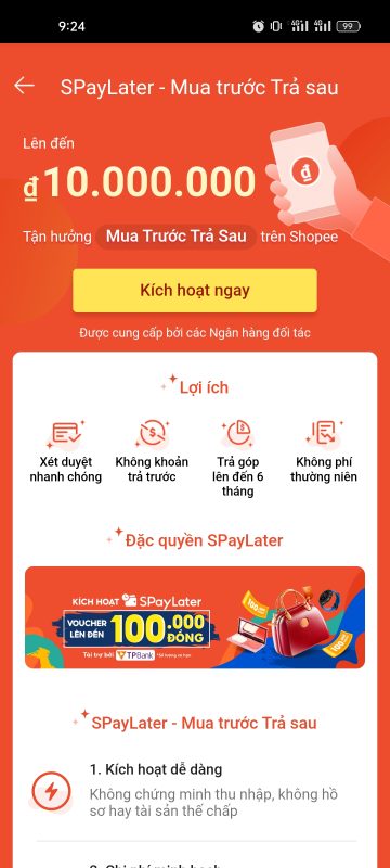 Shopee cho ra mắt SPayLater