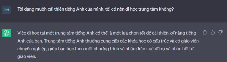 Tạo cuộc trò chuyện với ChatGPT