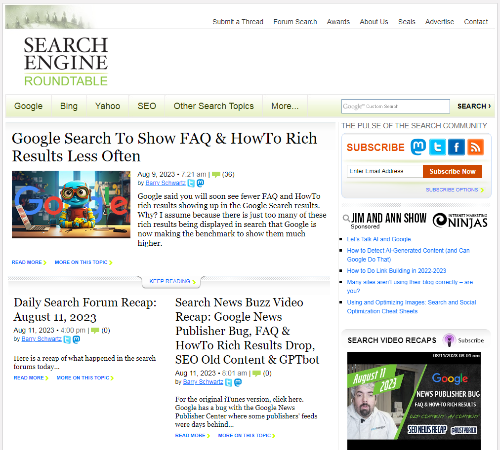 Search Engine Roundtable