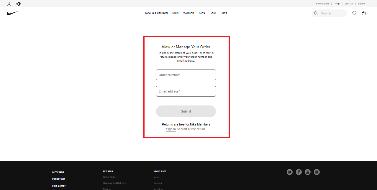 Tính năng theo dõi đơn hàng