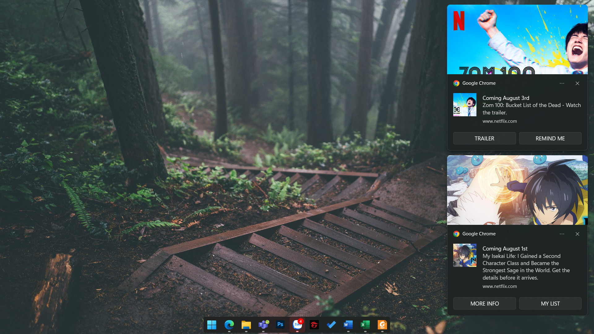 Tính năng thông báo đẩy