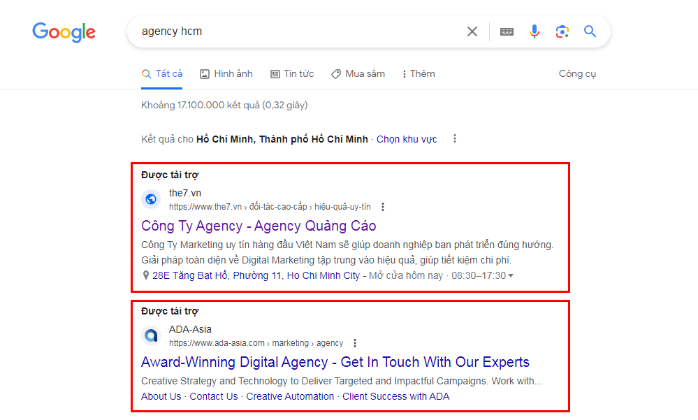 Quảng cáo Google Search