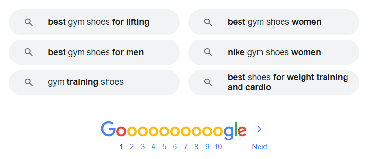 Ví dụ về Semantic keywords