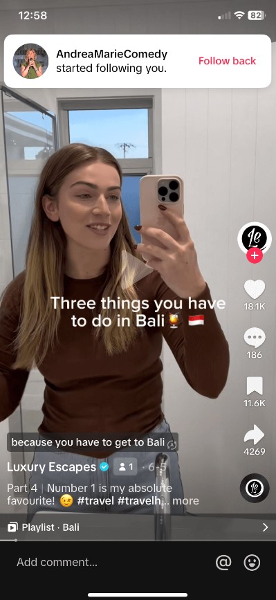 Ví dụ về video từ Luxury Escapes