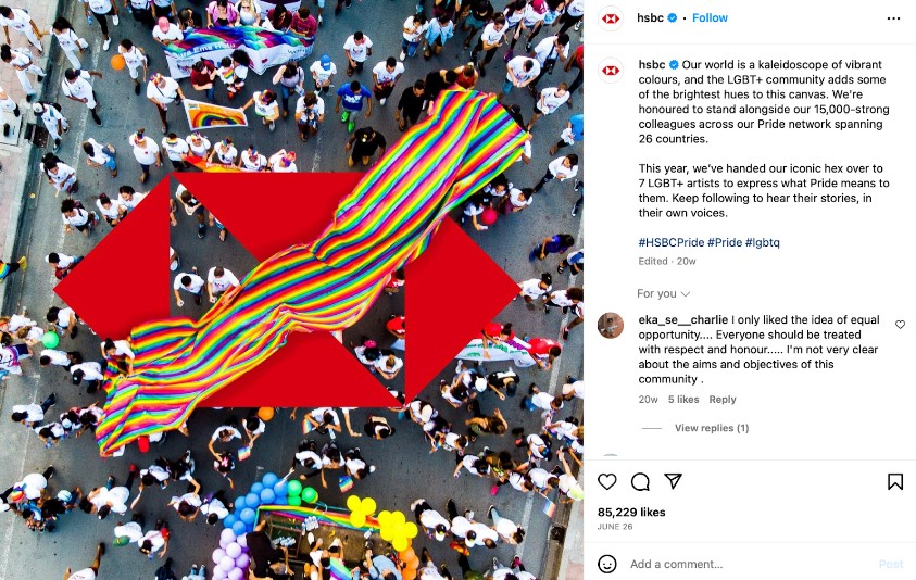 HSBC trên Instagram 2