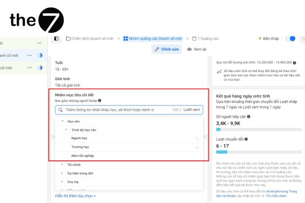 Target theo trình độ học vấn
