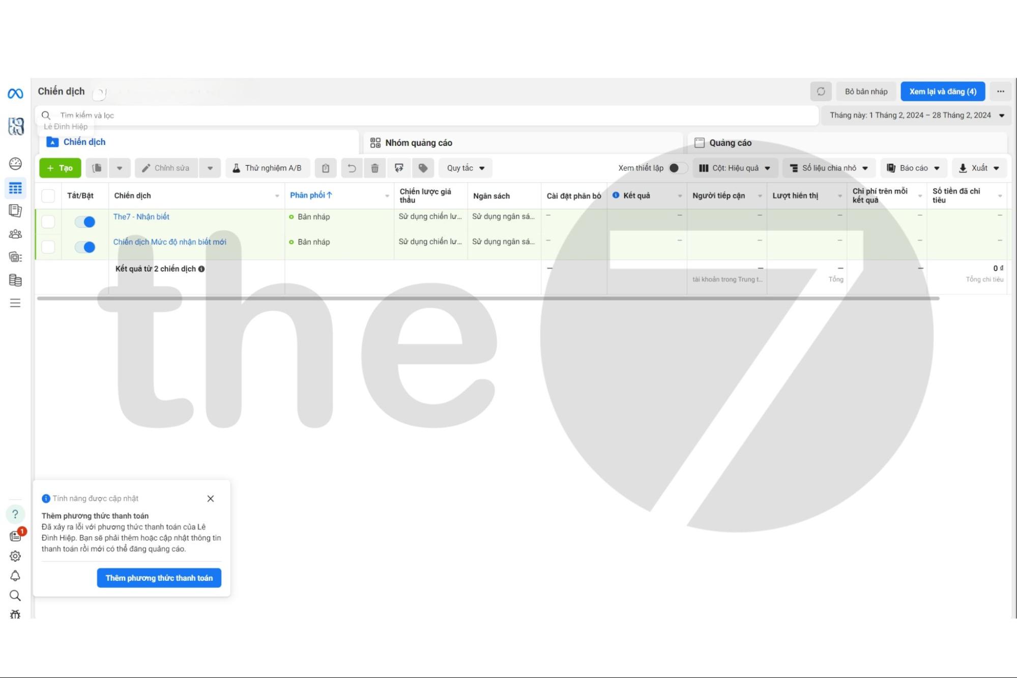 Lưu ý khi tạo tài khoản quảng cáo Facebook