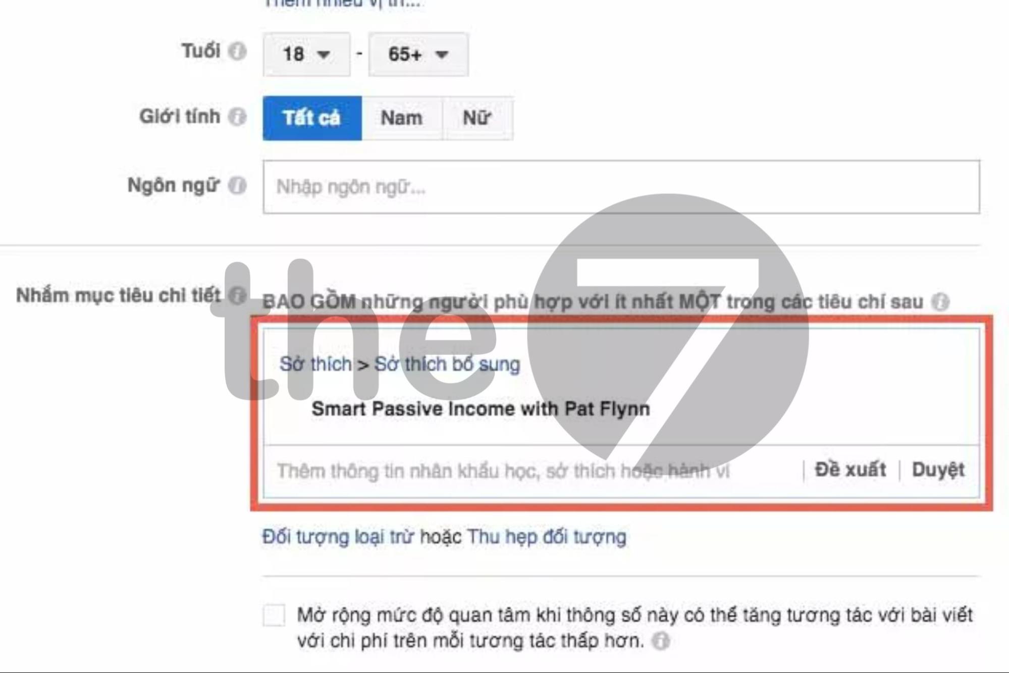 Định nghĩa của target người dùng Facebook