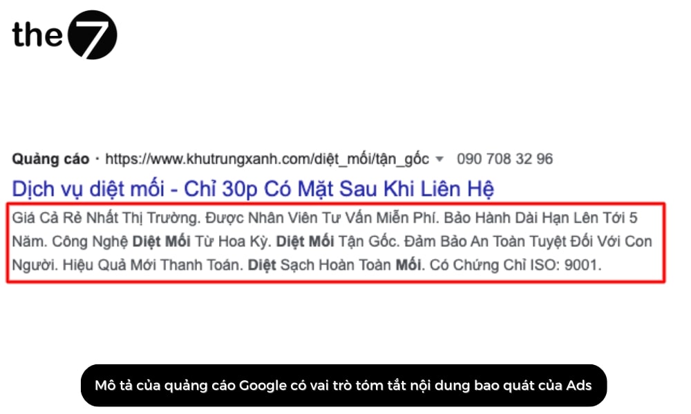 Viết phần mô tả mẫu quảng cáo Google