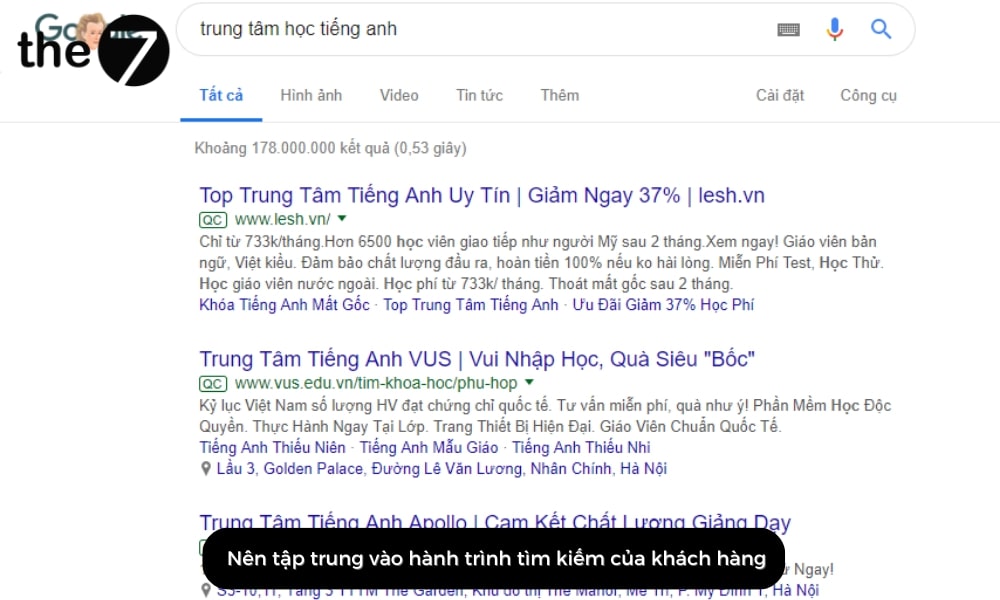 Từ khóa bạn chọn cho bài quảng cáo phải liên quan đến khách hàng và nhu cầu của họ