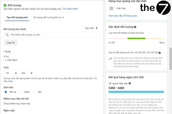 đối tượng mục tiêu để quảng cáo Facebook 
