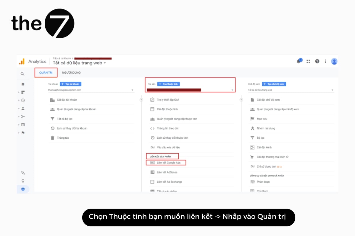 liên kết google analytics với google ads