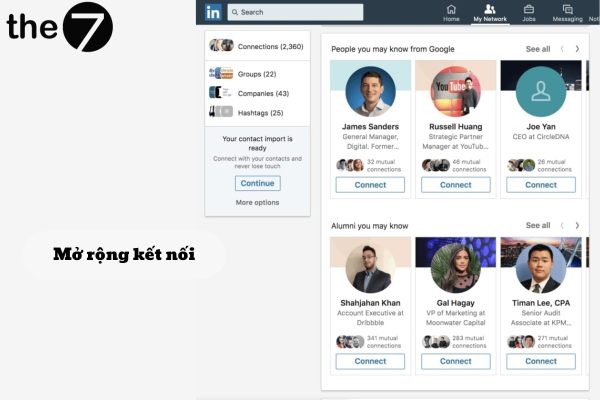 Mở rộng kết nối giúp cải thiện bảng xếp hạng của bạn