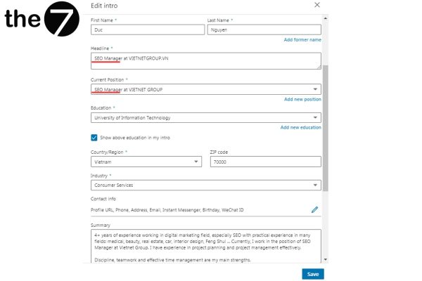 Hồ sơ chứa từ khóa giúp đẩy mạnh lượt tìm kiếm hồ sơ của bạn