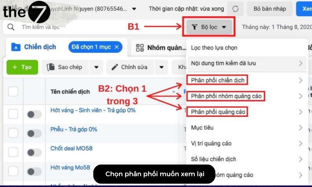 Lựa phân phối muốn xem lại