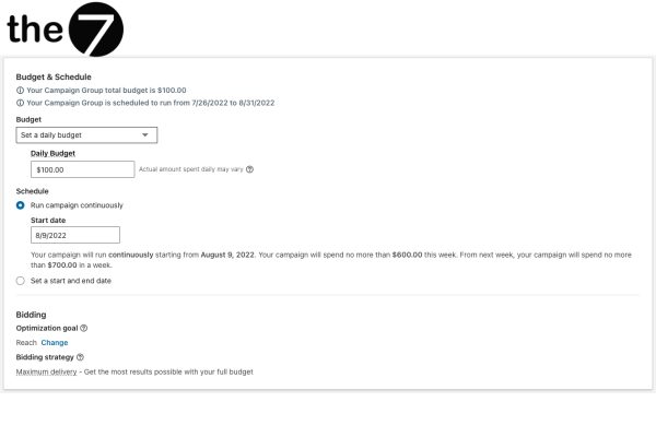 Đặt thời gian chạy chiến dịch