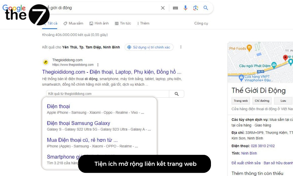 Tiện ích mở rộng liên kết trang web