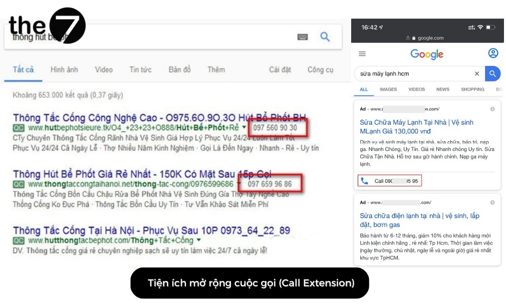Tiện ích mở rộng cuộc gọi