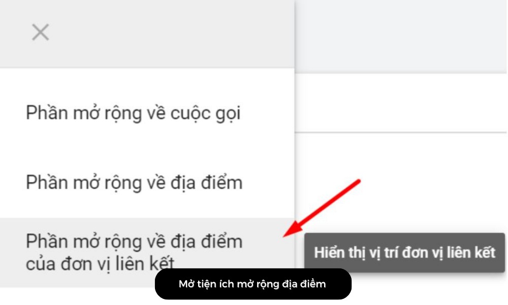 Tiện ích mở roojgn địa điểm