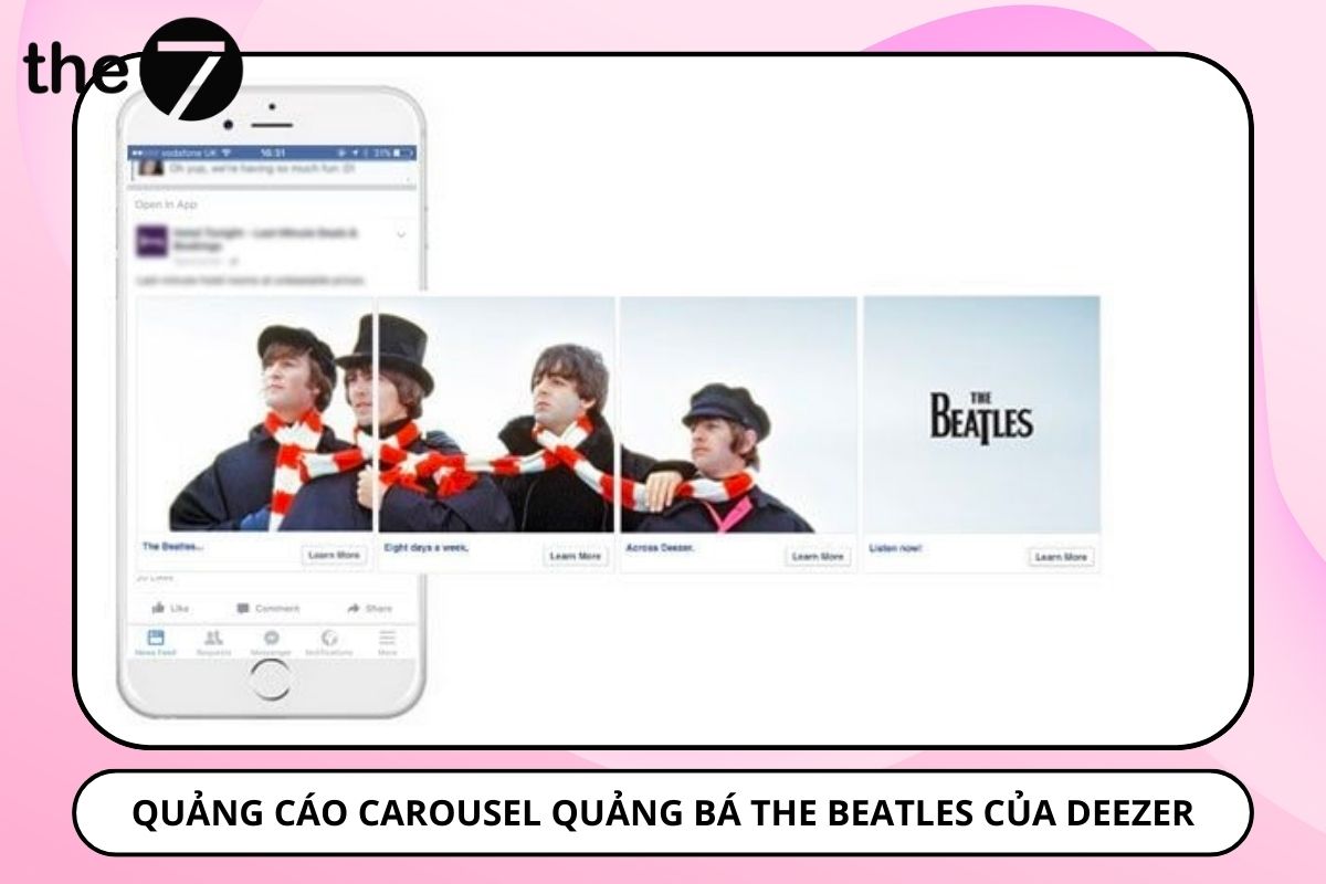 Một ví dụ khác về quảng cáo Carousel của Deezer