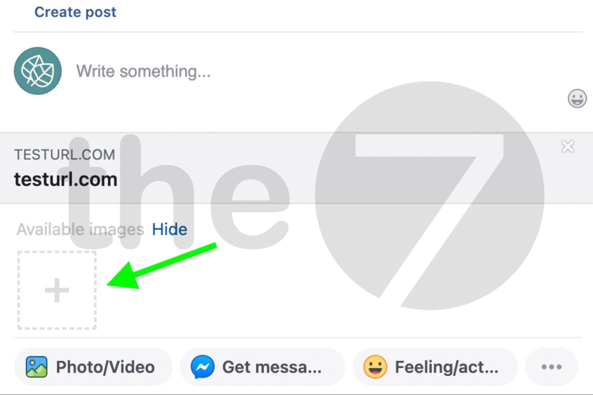 Nhấp vào biểu tượng dấu cộng để thêm hình ảnh