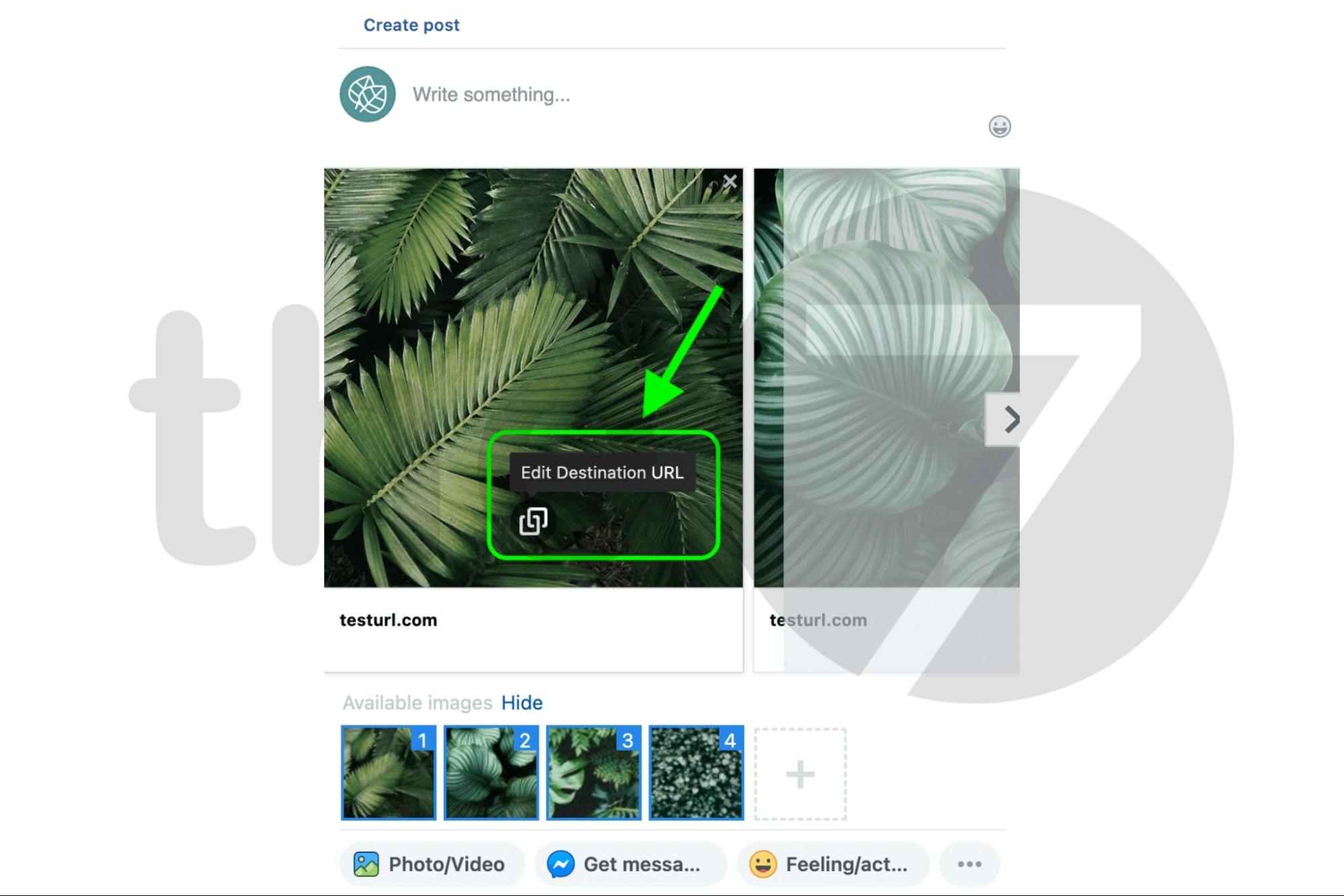 Nhập URL đích vào từng thẻ hình ảnh