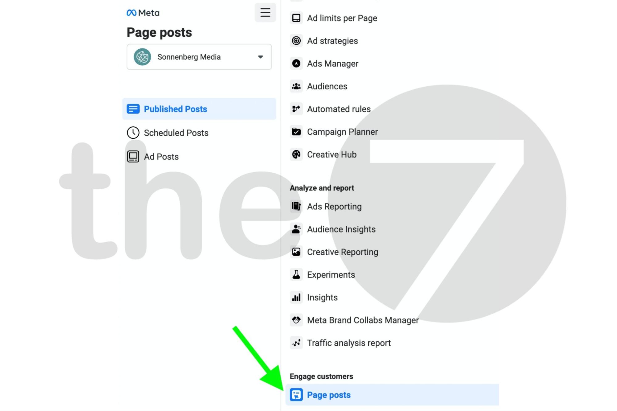 Chọn Page posts để tạo bài đăng mới