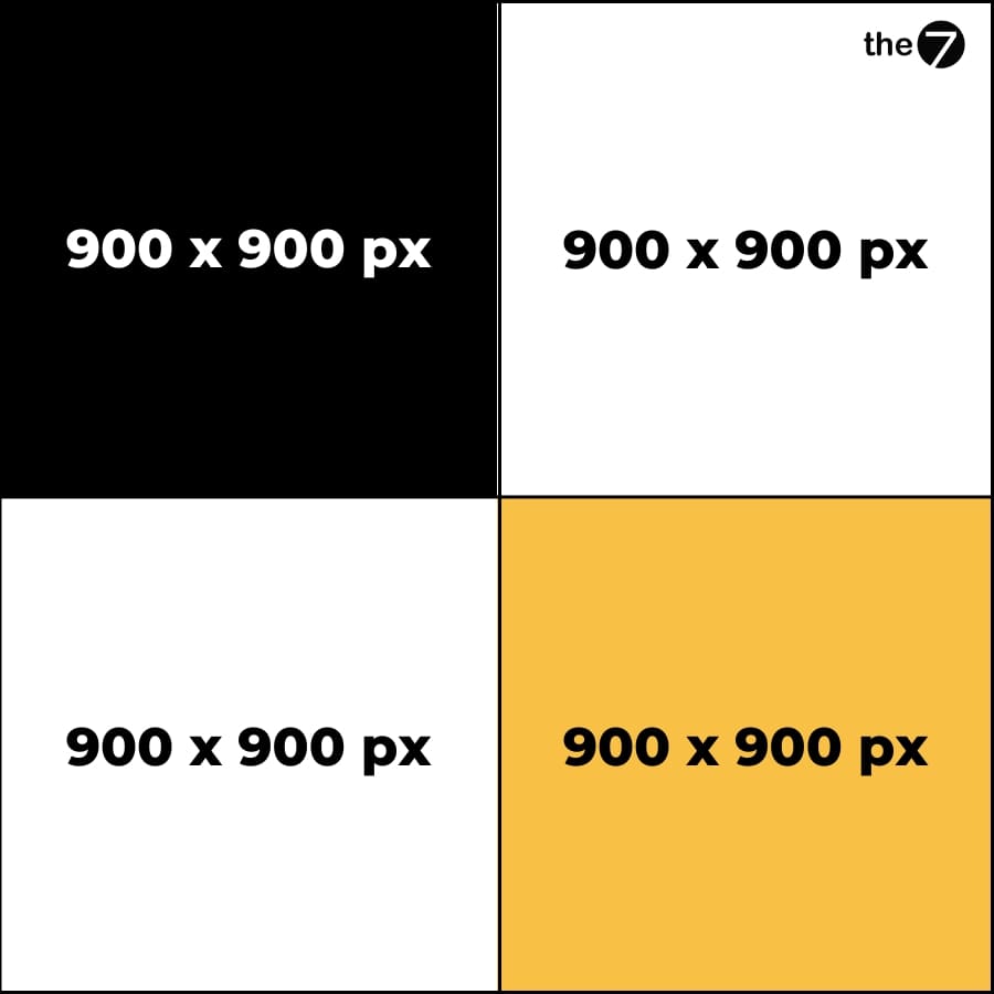 Kích thước ảnh quảng cáo Facebook 4 hình vuông