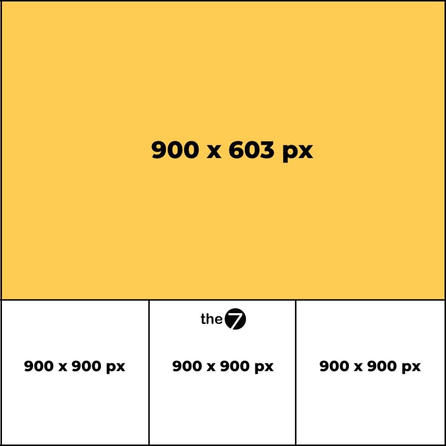 Kích thước 1 hình ngang và 3 hình dưới