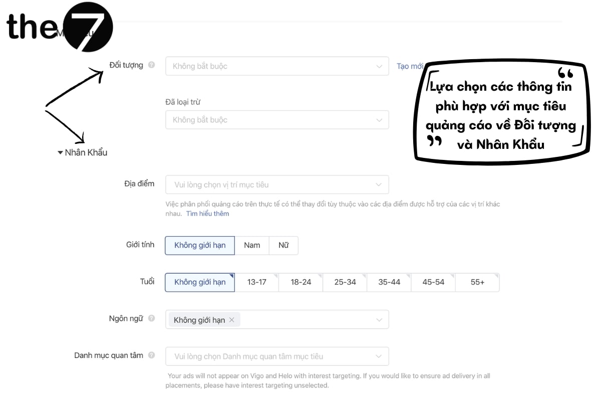 Next, choose your ad targeting