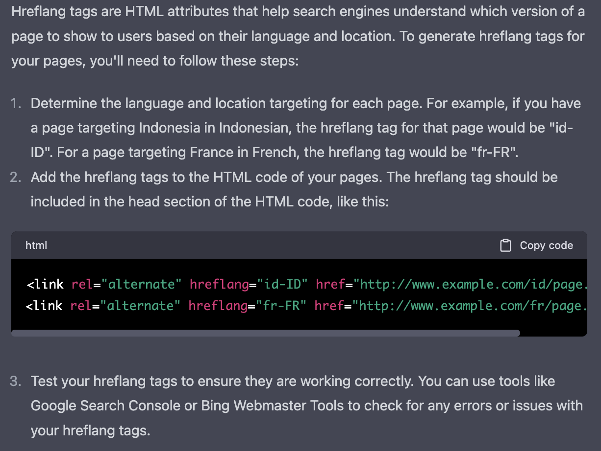 Tạo thẻ Hreflang bằng ChatGPT (2)