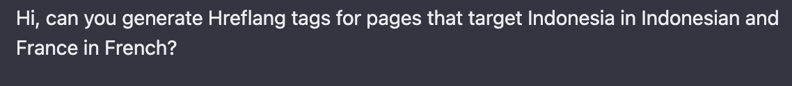 Tạo thẻ Hreflang bằng ChatGPT