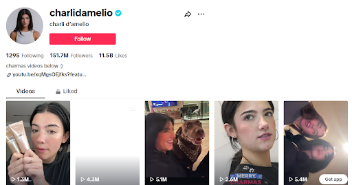 Trang Instargram của Fashion Influencers Charlidamelio